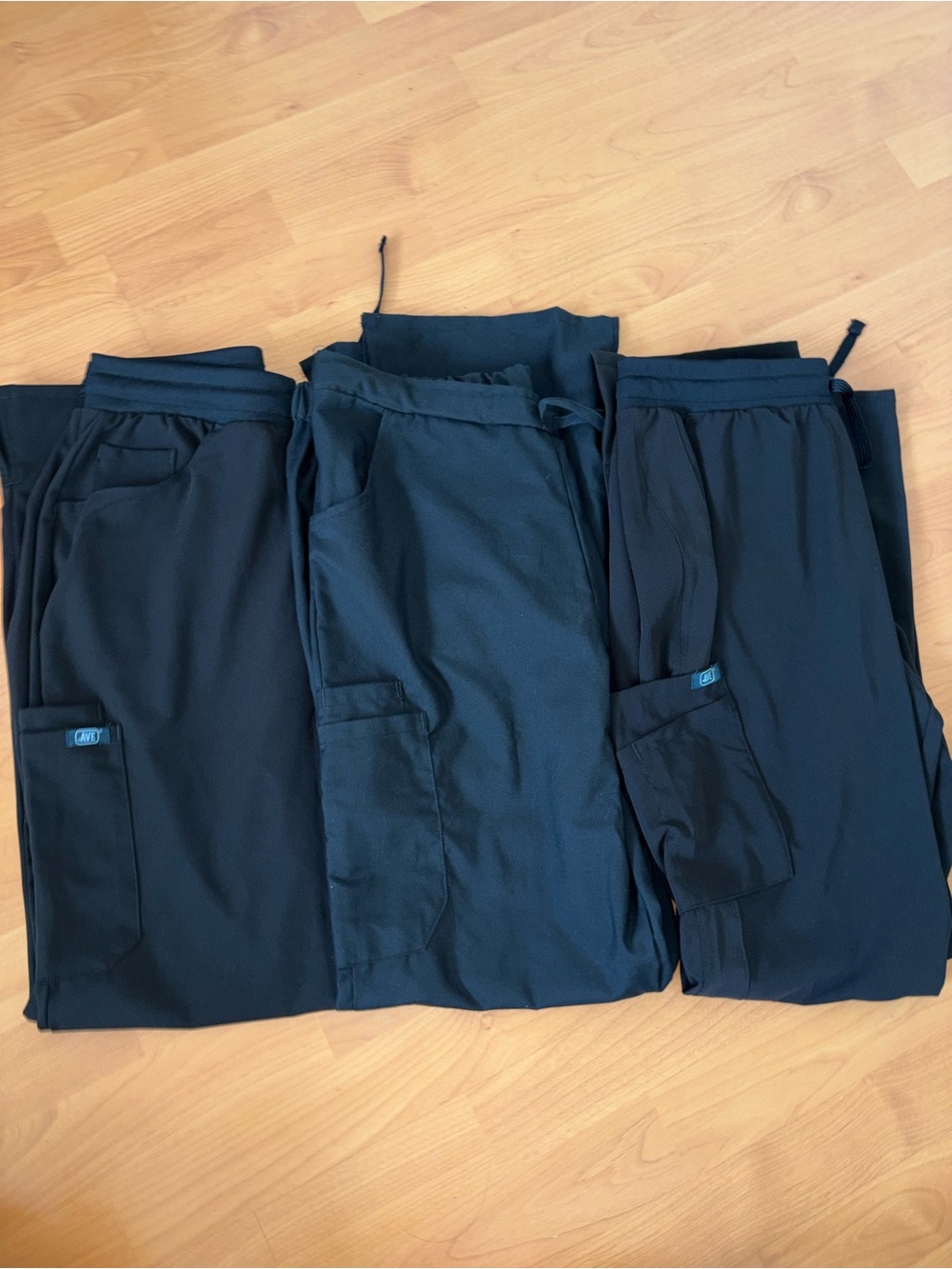 MEDLINE AVE Three set of black scrub bottoms